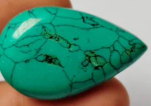 AAA+ 36.45 Ct. Large Natural Turquoise Pear Cabochon Loose Gemstone @Women Gift - Picture 1 of 6