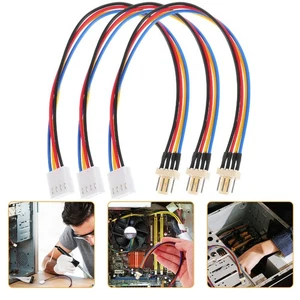 3 Pcs Computer Fan Extension Cable Power Connector Adapter 4-Pin - Afbeelding 1 van 12