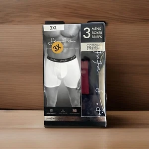 Sean John Boxer Briefs Size 3XL Black Burgundy Cotton Stretch Soft Breathable - Picture 1 of 11