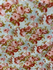 Multicoloured Floral Print Fabric 1m Piece 100% Cotton Poplin Dressmaking Crafts - Picture 1 of 5