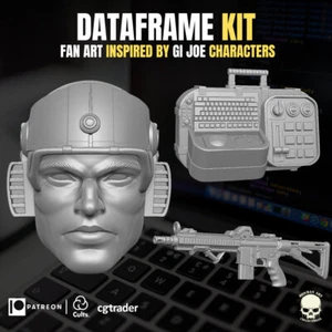 GI Joe DataFrame Bausatz, Kopfskulptur GI Joe Classified Maßstab 1:12 Kopf unbemalt 1 - Bild 1 von 8