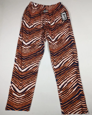 Vintage Chicago Bears Zubaz Football Pants Lounge Blue Orange One Size Cover