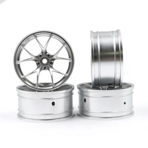 MST Flat Silver RID +8 Offset Rim 4 pcs For 1/10 RC Drift #832043FS - Picture 1 of 2