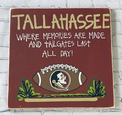 Florida State Seminoles Wood 15” Sign by Simply Southern/Glory Haus-NIP - Image 1 of 2