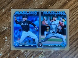Anthony Maldonado / Eli Villalobos 2024 Topps Update US305 Gold 209/2024 Marlins - Picture 1 of 1