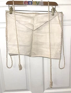 ๐ Mason APRON Masonic LAMBSKIN 13x15โ VINTAGE ANTIQUE - Picture 1 of 7
