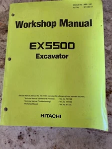 Hitachi EX5500 Excavator Workshop Manual Service Book - Picture 1 of 9
