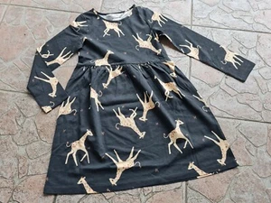 Kleid mit Giraffen *° H&M anthrazit Gr. 122/128 - Bild 1 von 3