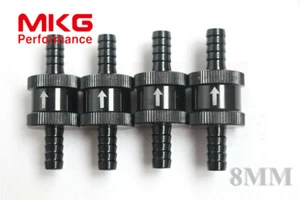 Válvula de retención unidireccional de combustible sin retorno de aluminio de 8 mm 5/16" gasolina diésel negra 4 un. - Imagen 1 de 6