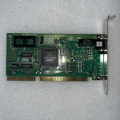 SMC RJ45 10Base-T 60-600464-001 ISA Ethernet Lan Network Adapter Card (in Box) - Image 1 of 4