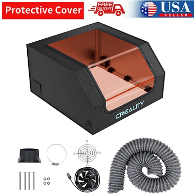Creality Laser Engraver Enclosure Fireproof & Dustproof Protective Cover w/ Pipe