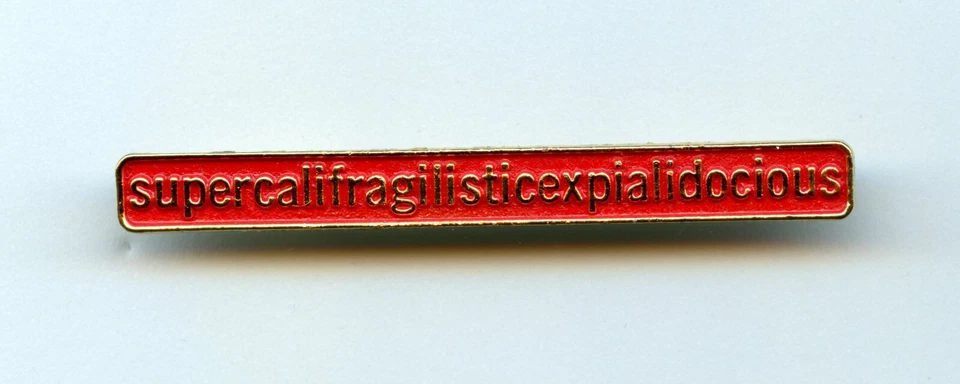 Prendedor Disney 30 Mary Poppins Supercalifragilisticexpialidocious en ROJO 1994. Difícil de encontrar Foto 1 de 1