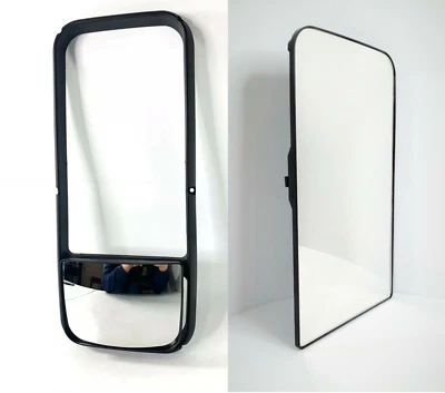 Mirror Frame, Main Glass & Lower Glass w/ Defrost for Kenworth T600 T660 T800 - Image 1 of 4