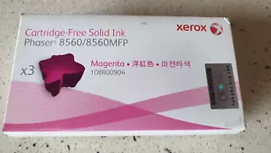 Genuine Xerox 108R00904 Magenta Solid Ink for Phaser 8560 / 8560MFP 3 pack - Picture 1 of 3