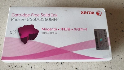 Genuine Xerox 108R00904 Magenta Solid Ink for Phaser 8560 / 8560MFP 3 pack - Image 1 of 3