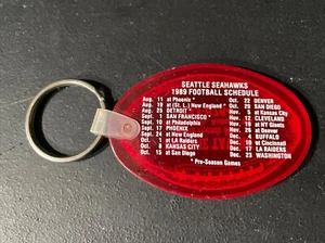 Portachiavi programma calcio 1989 Seattle Seahawks passatempo taverna Auburn Wa - Foto 1 di 2
