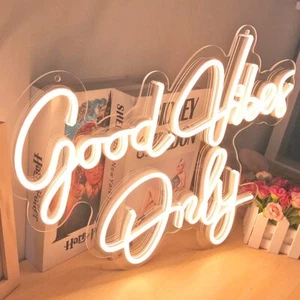 Große Good Vibes Only Leuchtreklame - Bild 1 von 5