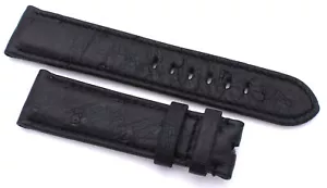 Strauß Uhrenarmband schwarz 22mm /20 kompatibel Panerai Schließe made Germany - Picture 1 of 3