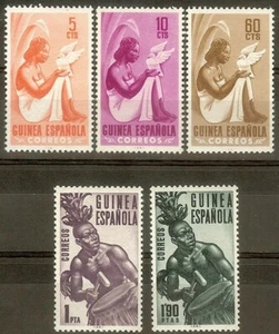 GUINEA ESPAÑOLA Edifil # 325-329 ** MNH Serie básica 1953 - Imagen 1 de 1
