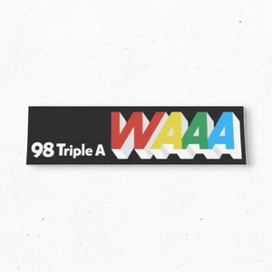 WAAA 98 FM Triple A Bumper Sticker - North CAROLINA Vintage Style - Radio Decal - Picture 1 of 4