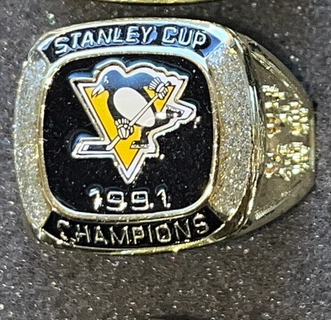 Pittsburgh Penguins 1991 Stanley Cup Champions Molson NHL 🏒🥅🏒Ring-FREE Ship Cover