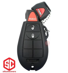 1x New Key Fob Remote Fobik Silicone Cover Fit / For Chrysler Dodge Jeep VW - Picture 1 of 2