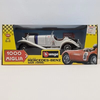 Bburago Mercedes Benz SSK (1998) 1000 Miglia Diecast Metal Modelo Coche Coleccionable Foto 1 de 4