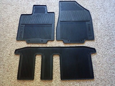 Alfombrillas delanteras y 3ª fila nuevas OEM 2014-2021 Infiniti QX60 negras para todas las estaciones Foto 1 de 4