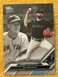 2024 Topps NOW Lou Gehrig Day #LGD-18 ️ Sandy Alcantara ️ Miami Marlins - Bild 1 von 2