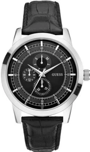 Reloj Hombre Negro Plata PVP £180 - Marca Guess con Calendario Día Fecha - Imagen 1 de 6