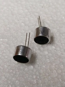 2x Elektretmikrofon 10x7,5mm Kapsel Elektret langer Draht Set 2 Stück CL3/40 - Bild 1 von 3
