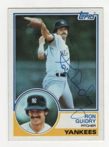 RON GUIDRY Hand Signed Autograph on a Mint 1984 Topps #400 - Mint - Picture 1 of 2