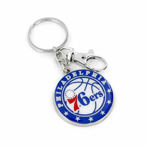 Philadelphia 76ers Keychain Metal Heavyweight Team Logo Key Ring Cover