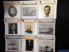 9 Civil War Cards. Battles & Campaigns - 1861. Set 32.