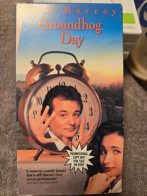 Groundhog Day VHS Tape Comedy 1993 Bill Murray - Promotional Screener Rare OOP - Image 1 of 4