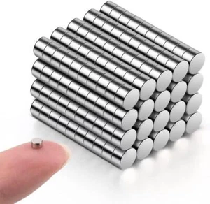 200Pcs Small Magnets, 3x2 Mm Mini Tiny Round Magnets, Micro Magnets For Crafts, - Picture 1 of 7