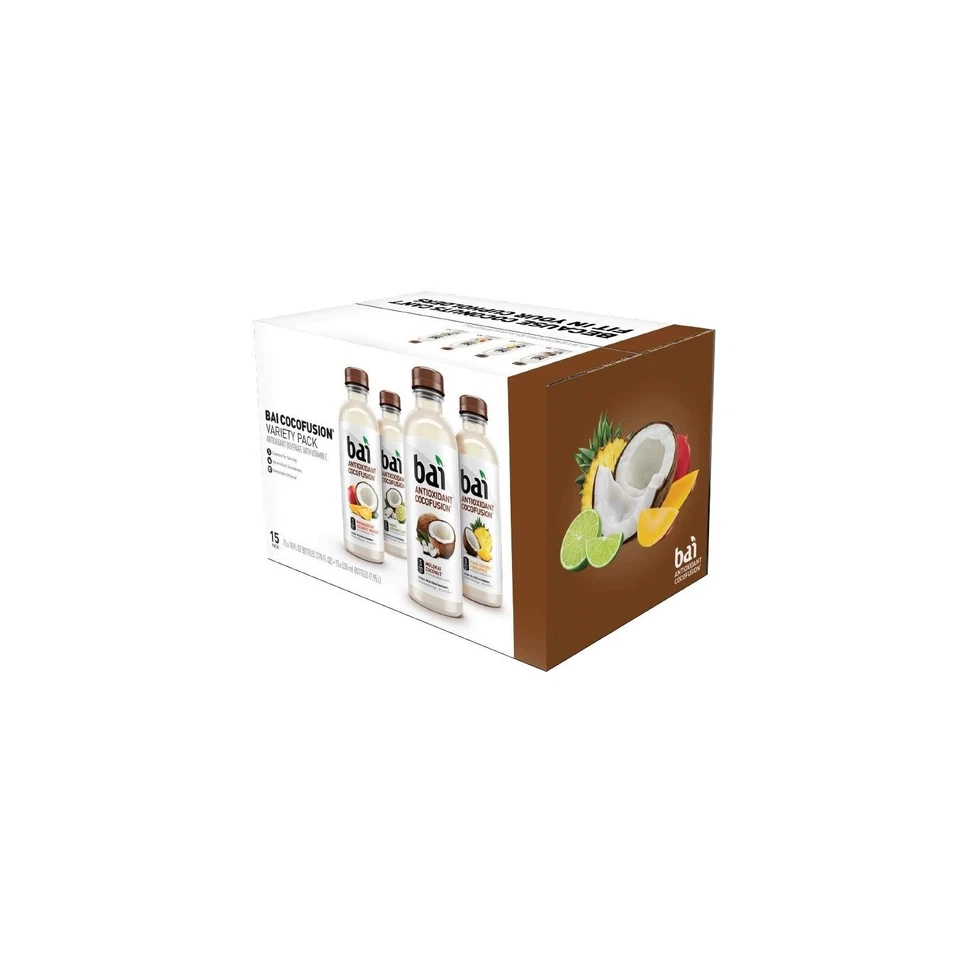 Paquete variado de bebidas antioxidantes volcánicas Bai Coco (paquete de 15) 18 fl oz, 270 Foto 1 de 1