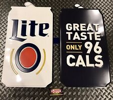Miller Lite Can Shaped Side x Side Metal Beer Sign 28x24” - Brand New In Box!