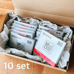 Set-10 Minidisco en Blanco Sony 80min Grabable MDW80T MD Nuevo Mini Disco Sellado - Imagen 1 de 6