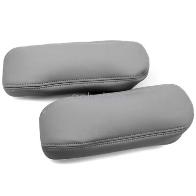 2 cubiertas de reposabrazos de asiento de cuero aptas para Ford F250 F350 Excursion Lariat 99-07 gris Foto 1 de 4