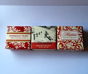 GREENWICH BAY PEPPERMINT WINTERFIELD MISTELZWEIG WEIHNACHTEN MINI SEIFENSTÜCKE 3 STÜCK - Bild 1 von 4