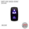 Car Truck Boat Switch BLUE HORIZONTAL LED Rocker Switch 5 Pin Dual Light 20A 12V ON OFF - RADAR (A Waterproof Car Switch