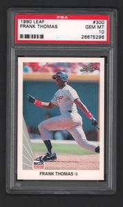 Frank Thomas White Sox HOF 1990 Leaf #300 Rookie Card Rc PSA 10 Gem Mint x296 - Picture 1 of 2