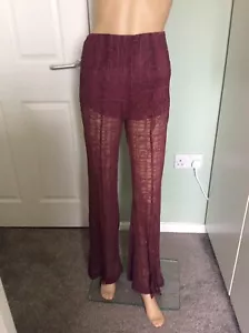 Free People In The Night Schlaghose mit Spitze - Rose - XS oder S - UVP 118€ - Bild 1 von 7