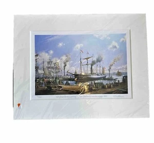 S. Francis Smitheman, Authentic, Ltd Ed. Signed -Great Britain Arriving In NY - Picture 1 of 5