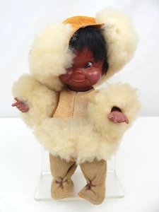 1A Regal INUIT Canadá Esquimal Kimmie Cara Niño Muñeca Traje de Cuero De Colección - Imagen 1 de 5