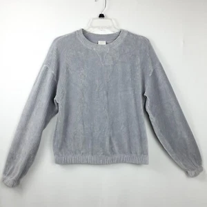 A New Day Damen Cord Pullover Sweatshirt Oberteil Cropped Größe S Grau Rundhals - Bild 1 von 17