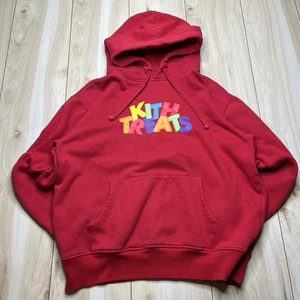 KITH Treats 3D Logo Hoodie Red Mens Large Pullover Fleece Multicolor Comfort - Picture 1 of 13