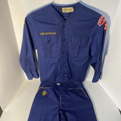 Vintage Cub Scouts Long Sleeve Shirt And Pants, Size Not Shown W/Measurement Pic - Image 1 of 4
