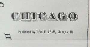 Vintage 1901 Chicago Illinois Karte 14"x22" ~ alt antik original LINCOLN PARK - Bild 1 von 12